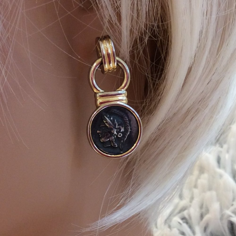 Vintage Old Coin Earrings